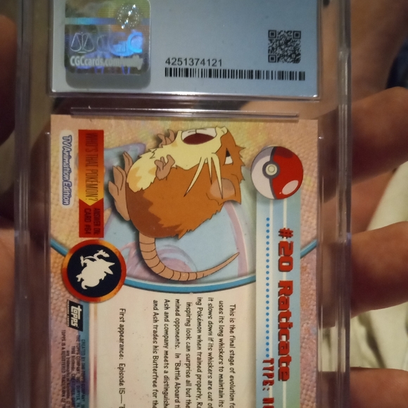 Vintage rare 1999 TOPPS RATICATE CGC SLAB - Picture 5 of 7